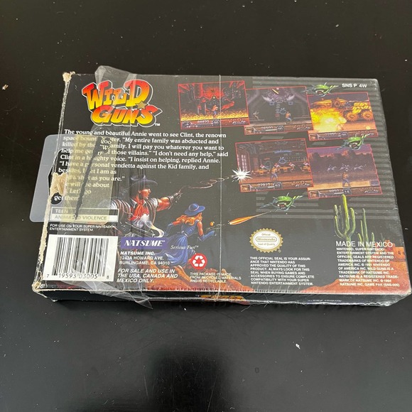 Wild Guns Natsume SNES Game and Box Only - Picture 2 of 10